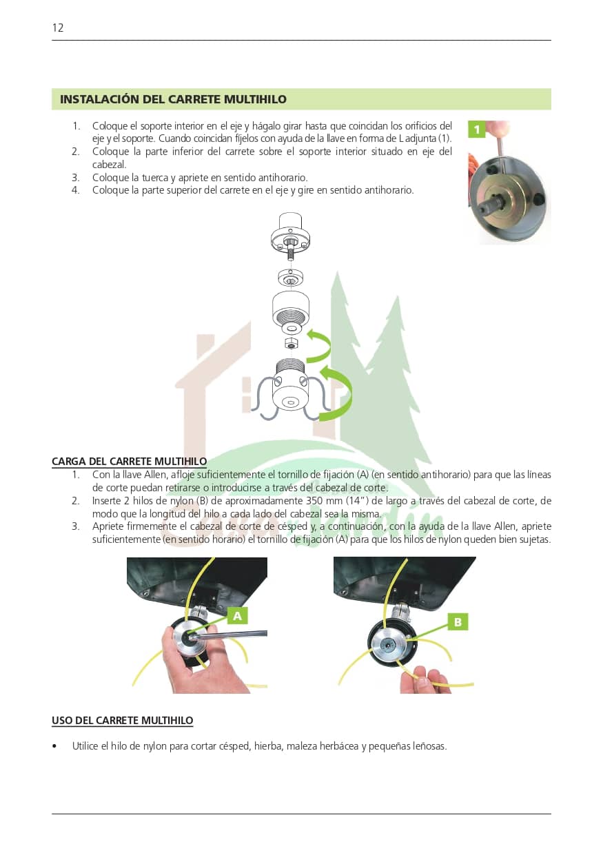 Pag. 12 - Instrucciones desbrozadora LHD52L
